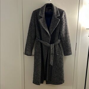 Sam Edelman Grey Wool Wrap Trench Coat